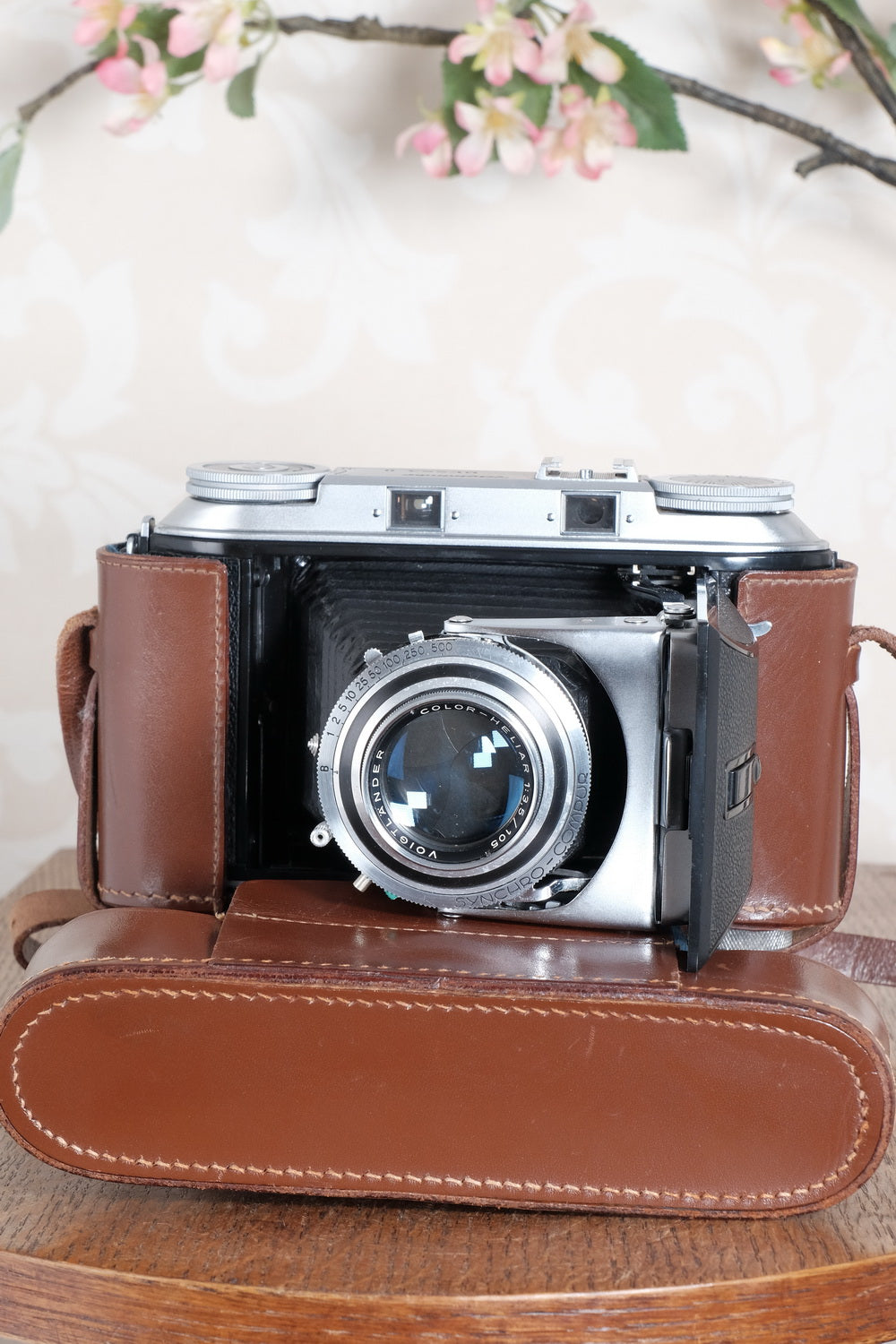 Mint! 1953 Voigtlander 6x9 Bessa II with Color-Heliar lens & original leather case. Freshly serviced, CLA'd