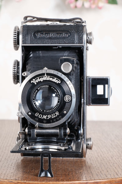 Near Mint! 1934 Voigtlander Inos II 6x9 with Heliar lens and mask, CLA’d, Freshly Serviced!