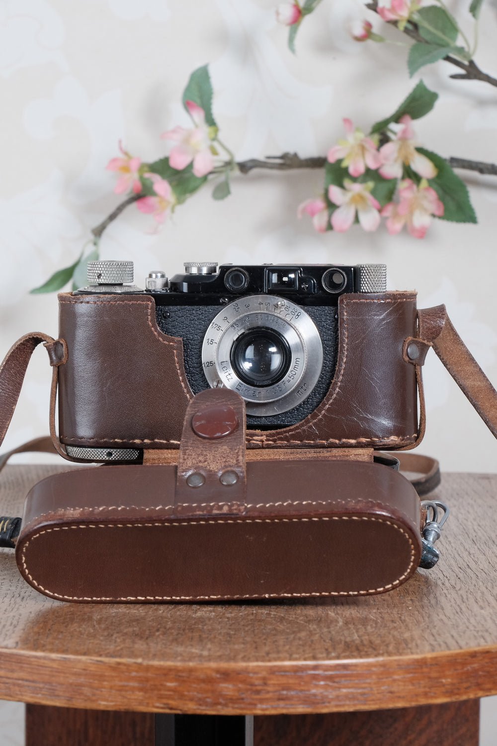 Superb! 1934 BLACK LEITZ LEICA II with nickel fittings & nickel Elmar lens. Freshly Serviced CLA'd!