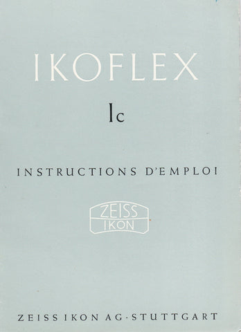 Ikoflex Ic Instructions D'Emploi (Stuttgart) (Original). Free Shipping!