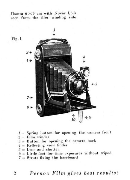 Directions for using the Ikonta camera (520). PDF DOWNLOAD! - Zeiss-Ikon- Petrakla Classic Cameras