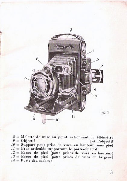 Super Ikonta C Mode d'emploi de l'appareil (Dresden) (Original). Free Shipping! - Zeiss-Ikon- Petrakla Classic Cameras