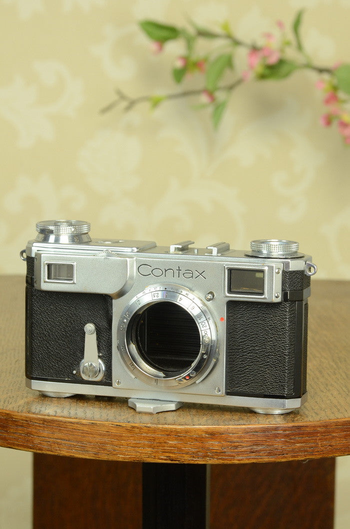 EXCELLENT! 1936 Zeiss Ikon Contax II, CLA'd, with Original leather