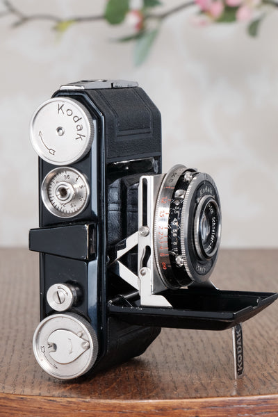 Superb! THE ORIGINAL FIRST VERSION, 1934 Black Kodak Retina, model 117. CLA'd, Freshly Serviced!