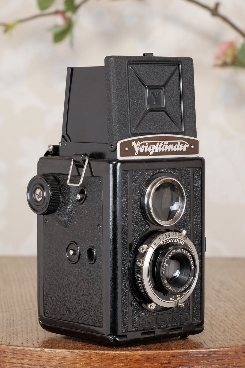 Superb 1938 Voigtlander Brillant 6x6 TLR, CLA'd, Freshly Serviced!