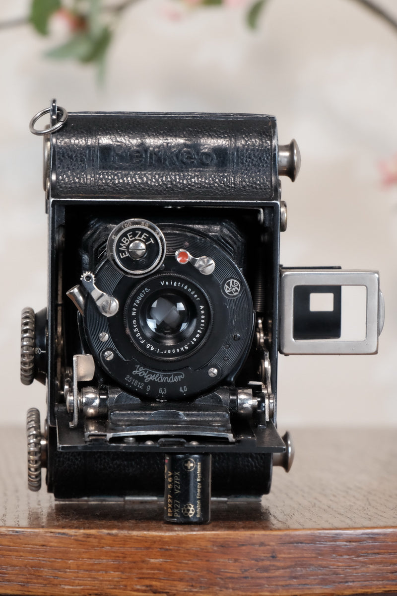 Rare! 1934 Voigtlander 3x4 Perkeo, 127 film, CLA'd, Freshly Serviced!