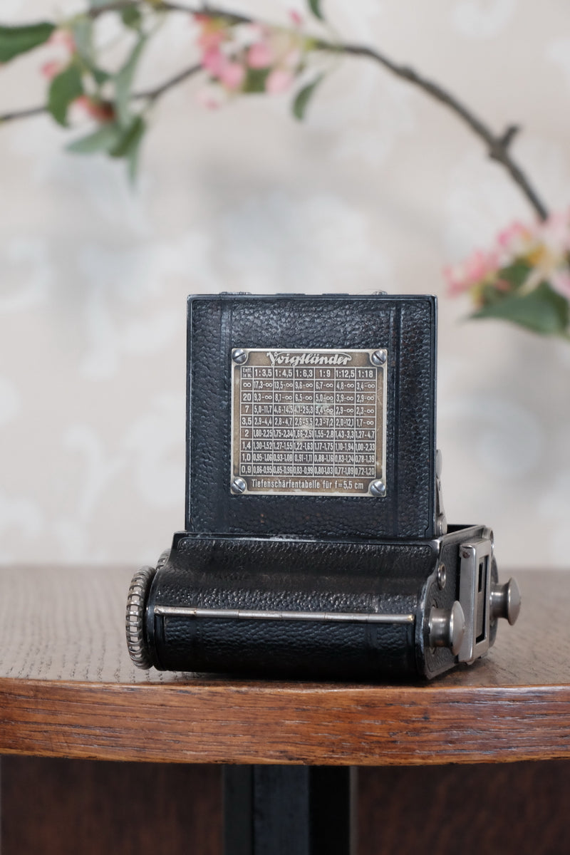 Rare! 1934 Voigtlander 3x4 Perkeo, 127 film, CLA'd, Freshly Serviced!