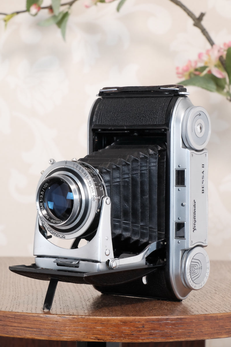 Excellent 1952 Voigtlander 6x9 Bessa II with Color-Skopar lens, Freshly serviced, CLA'd
