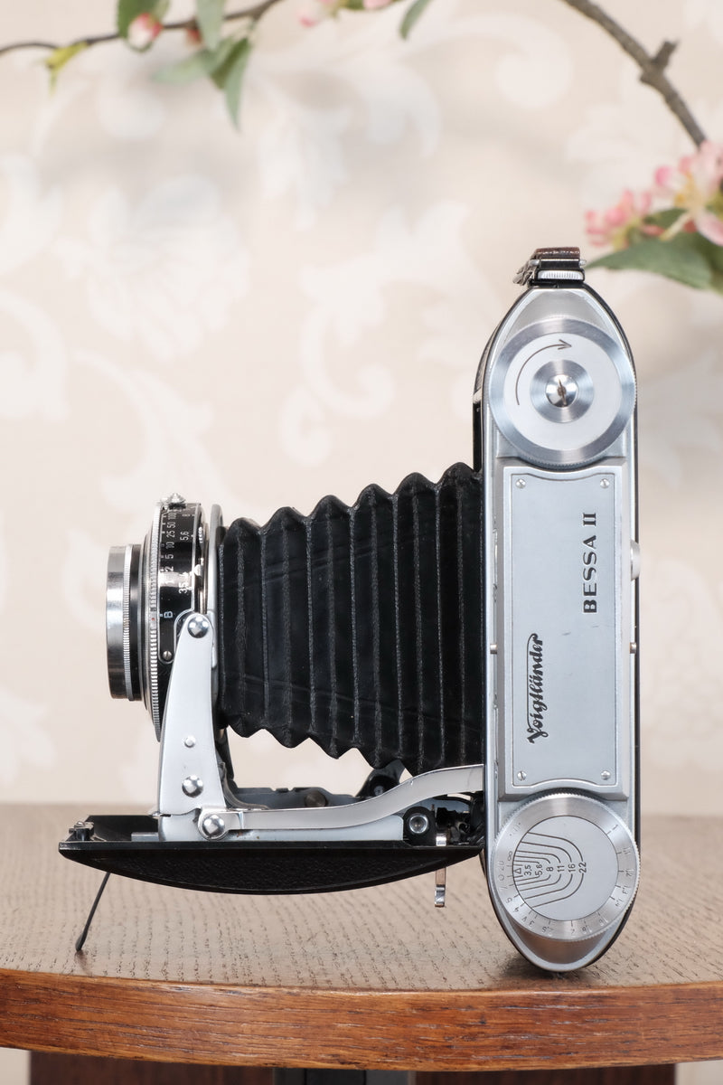 Excellent 1952 Voigtlander 6x9 Bessa II with Color-Skopar lens, Freshly serviced, CLA'd