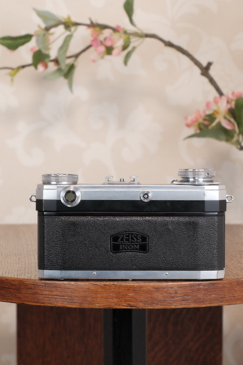 Superb! 1952 Zeiss Ikon Contax IIa with Lens and Original Leather Case. CLA'd, Freshly Serviced!