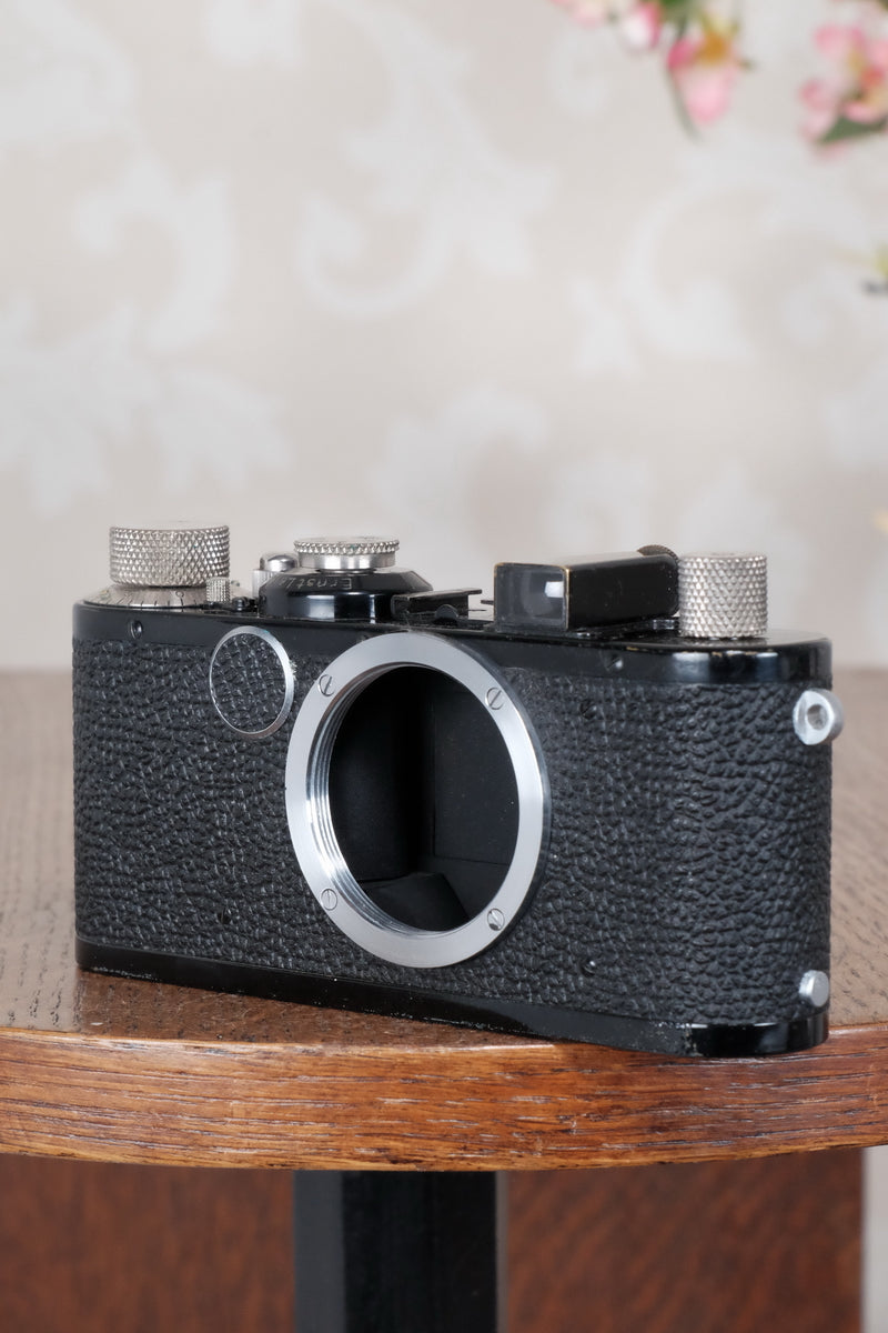 Superb! 1932 Leitz Black Leica I Standard, Freshly Serviced CLA'd! - Leitz- Petrakla Classic Cameras