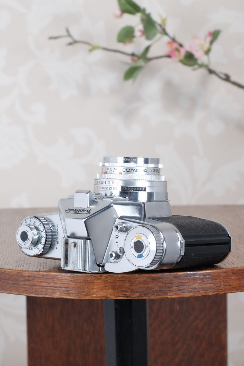 1959-1962 Voigtlander Bessamatic 35mm SLR Camera, with 3 lenses. - Voigtlander- Petrakla Classic Cameras