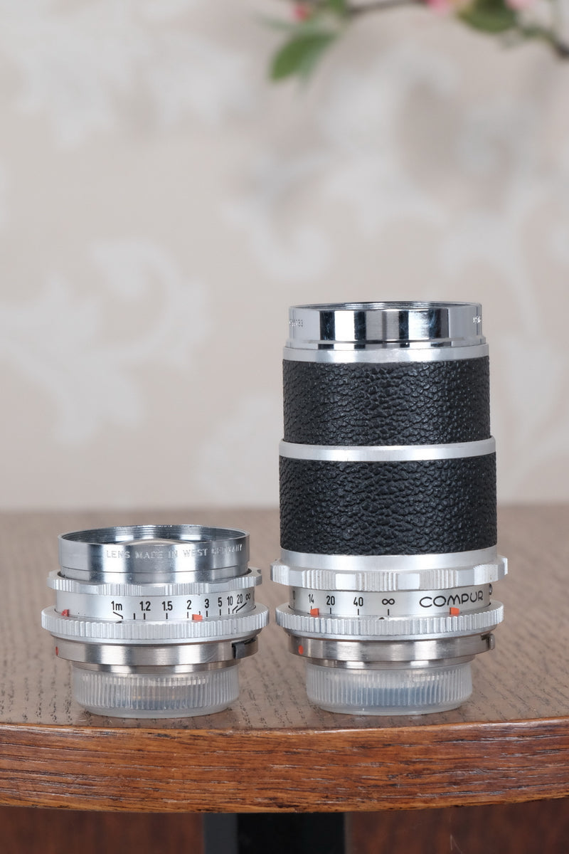 1959-1962 Voigtlander Bessamatic 35mm SLR Camera, with 3 lenses. - Voigtlander- Petrakla Classic Cameras