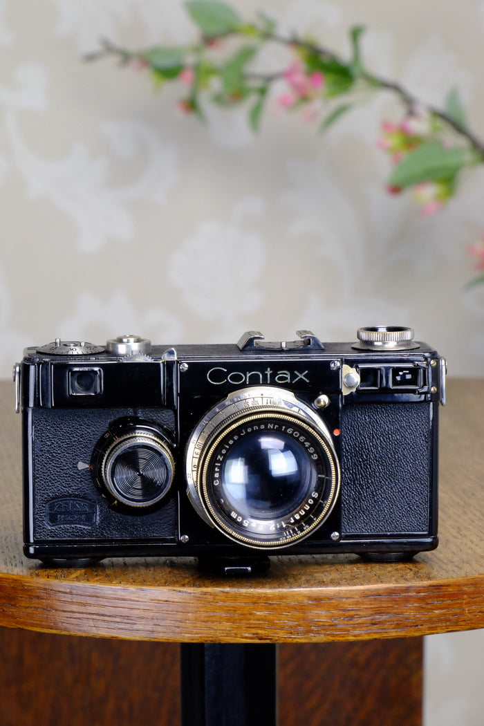 SUPERB! 1936 Zeiss Ikon Contax I, 35mm rangefinder, CLA'd, FRESHLY