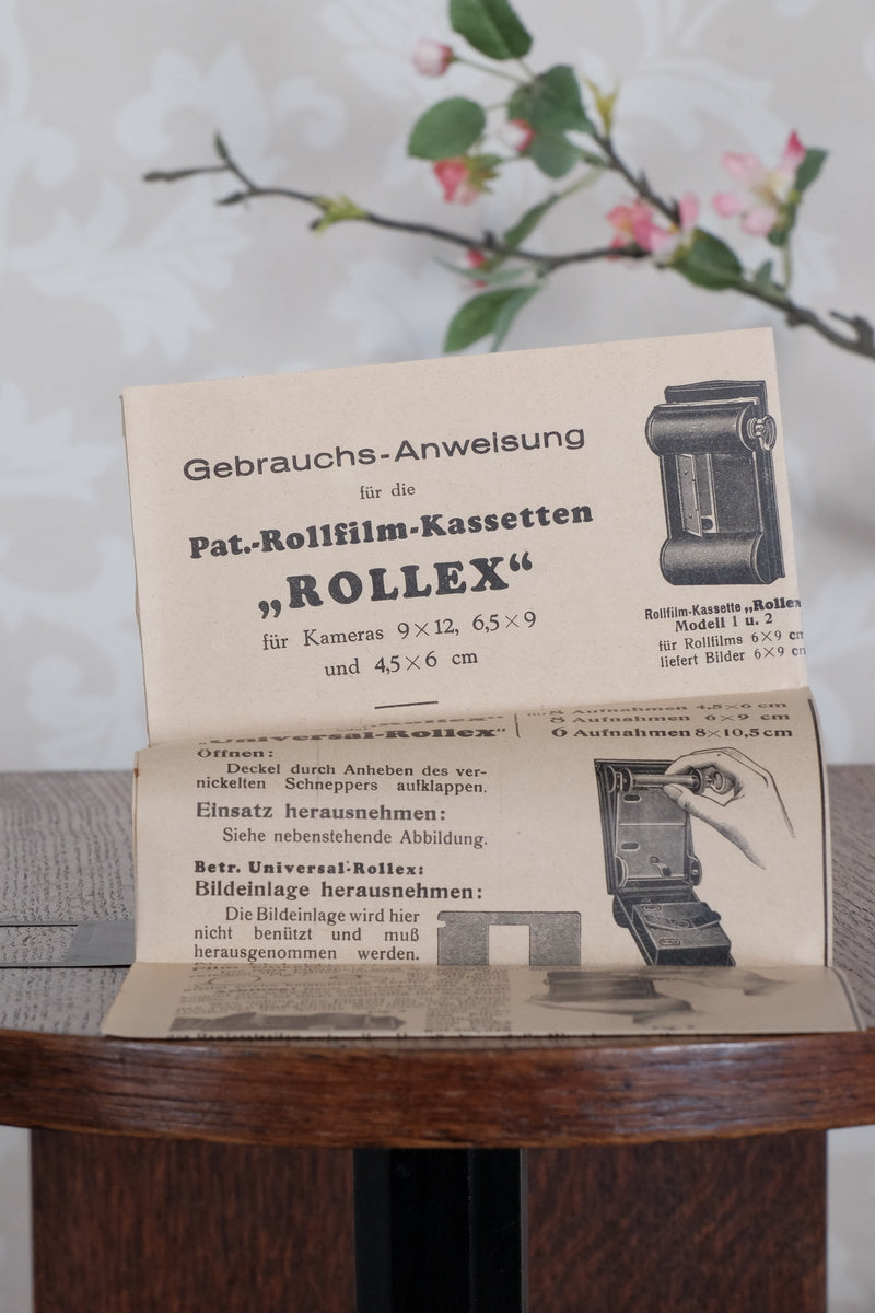 Rollex-Patent 120 Roll-film Back for the 6x9 Voigtlander Bergheil Camera - Rollex- Petrakla Classic Cameras