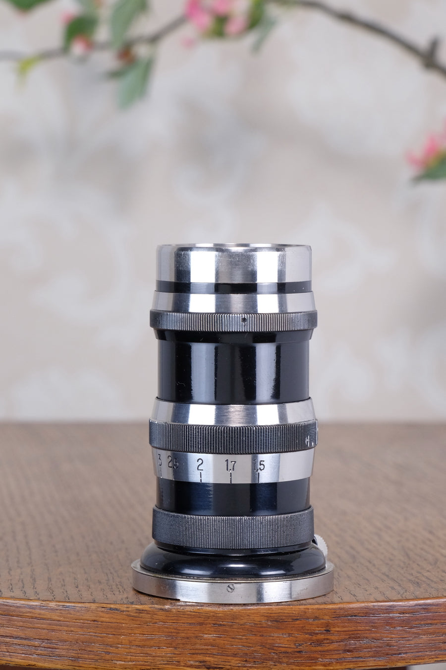 1936 CARL ZEISS Black Lacquer & Nickel 135mm Sonnar lens for Contax I
