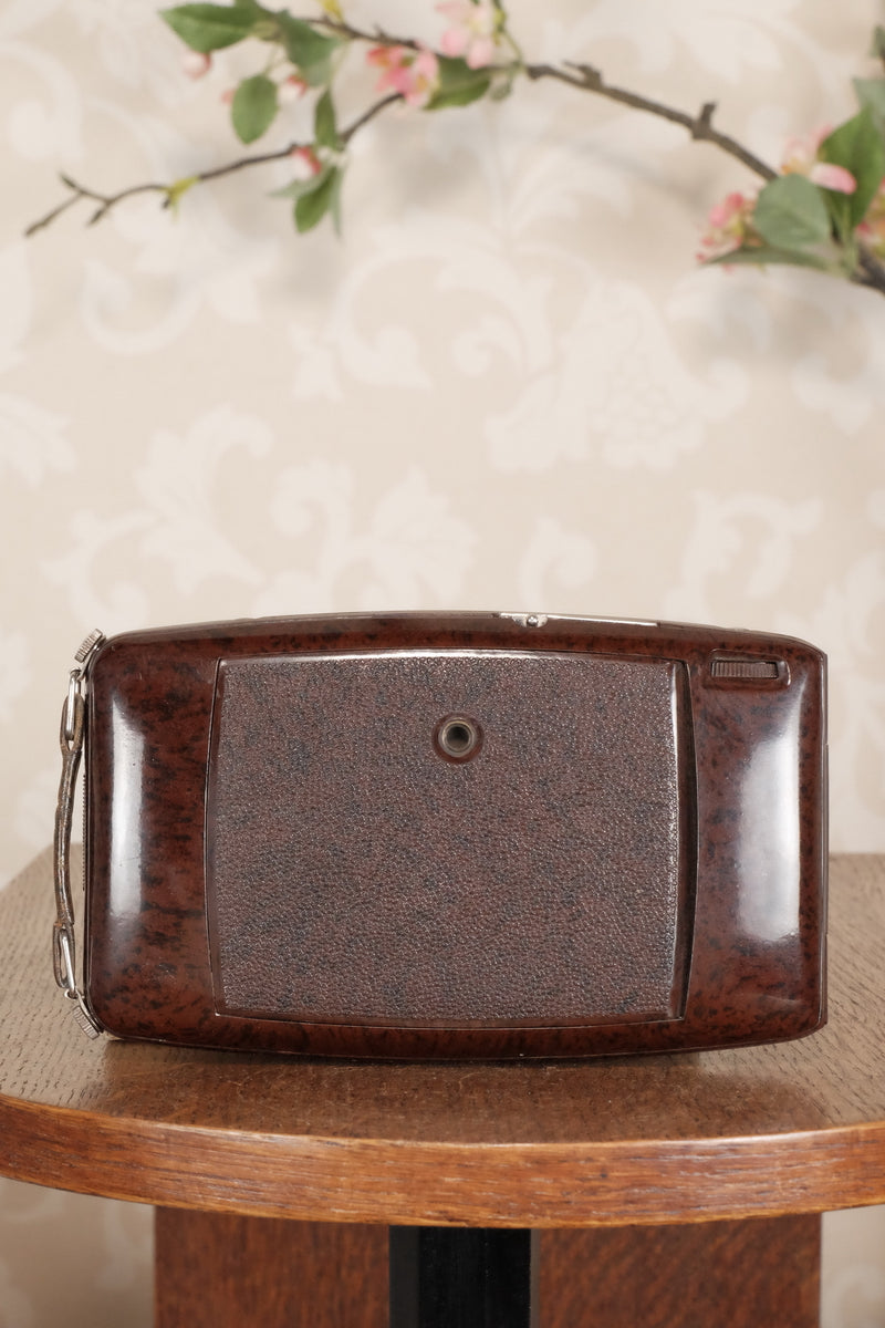 SUPERB! Rare 1934 Ebner 6x9 Brown Bakelite Art Deco Camera. Freshly serviced , CLA‘d - Ebner- Petrakla Classic Cameras