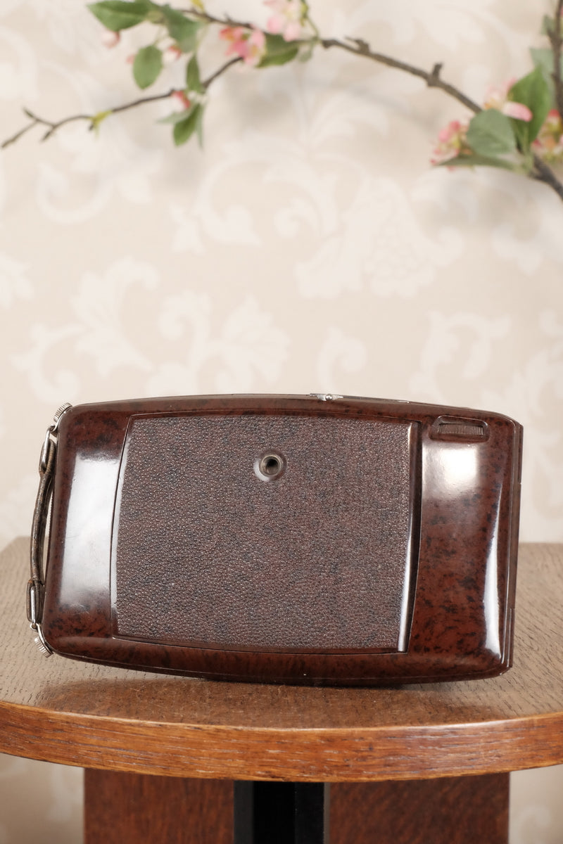 SUPERB! Rare 1934 Ebner 6x9 Brown Bakelite Art Deco Camera. Freshly serviced , CLA‘d - Ebner- Petrakla Classic Cameras