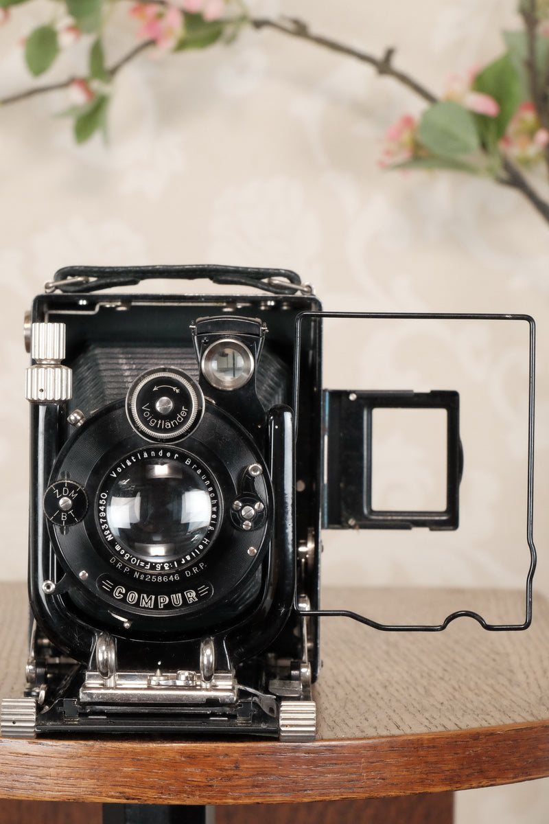Absolutely Superb! Rare Green (De Luxe) Voigtlander 1932 Bergheil Camera with Heliar lens, Freshly serviced, CLA'd! - Voigtlander- Petrakla Classic Cameras