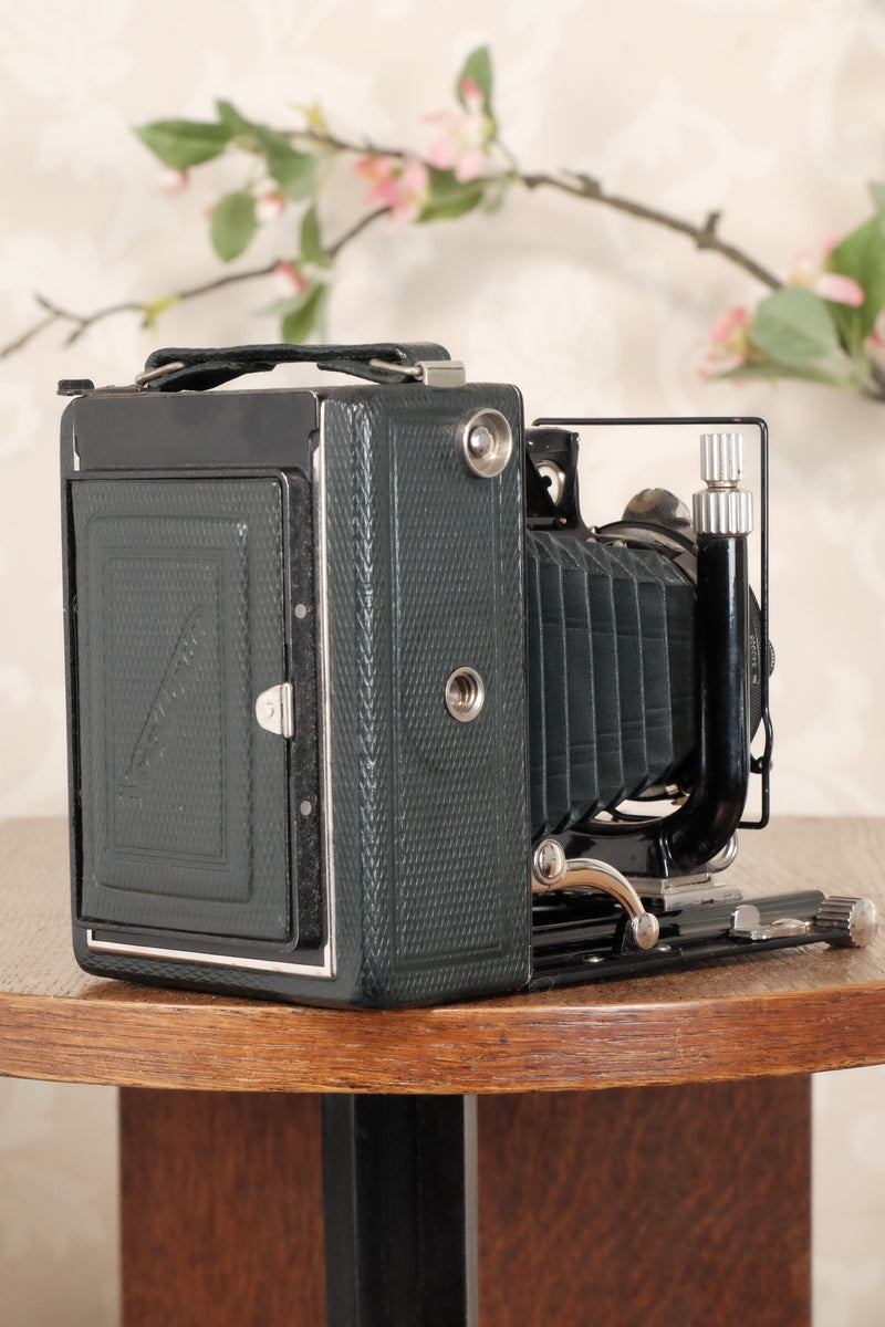 Absolutely Superb! Rare Green (De Luxe) Voigtlander 1932 Bergheil Camera with Heliar lens, Freshly serviced, CLA'd! - Voigtlander- Petrakla Classic Cameras
