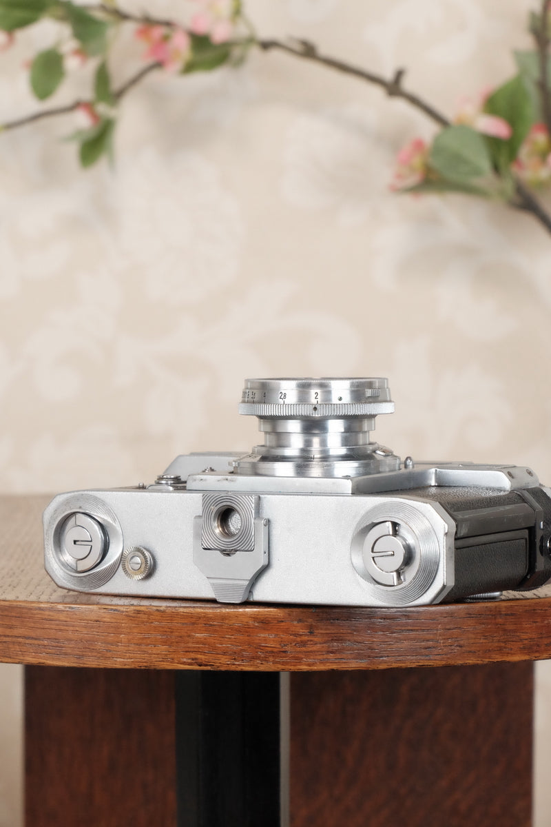 1937 Zeiss Ikon Contax, 35mm coupled rangefinder, with Sonnar lens, CLA'd, Freshly Serviced! - Zeiss-Ikon- Petrakla Classic Cameras