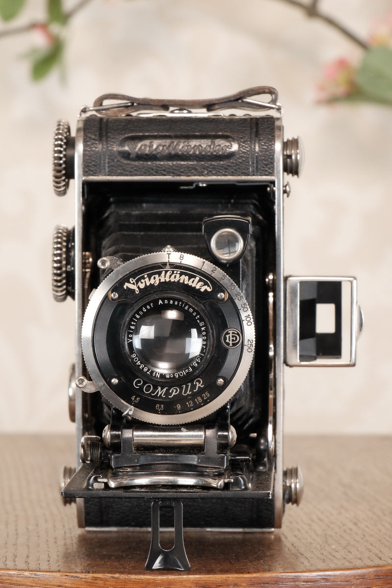 1934 Voigtlander Inos II 6x9 Folder, CLA’d, Freshly Serviced! - Voigtlander- Petrakla Classic Cameras