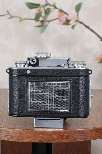 Excellent! 1936 chrome Certo Dollina II, 35mm Rangefinder camera, Freshly Serviced, CLA’d