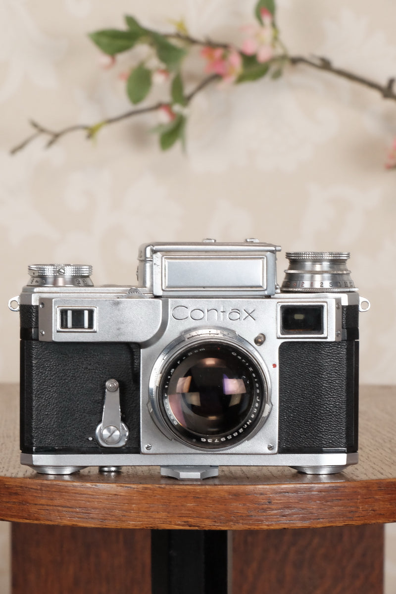 1940 Zeiss Ikon Contax with a 1.5/50mm T coated Sonnar. CLA'd, Freshly Serviced! - Zeiss-Ikon- Petrakla Classic Cameras