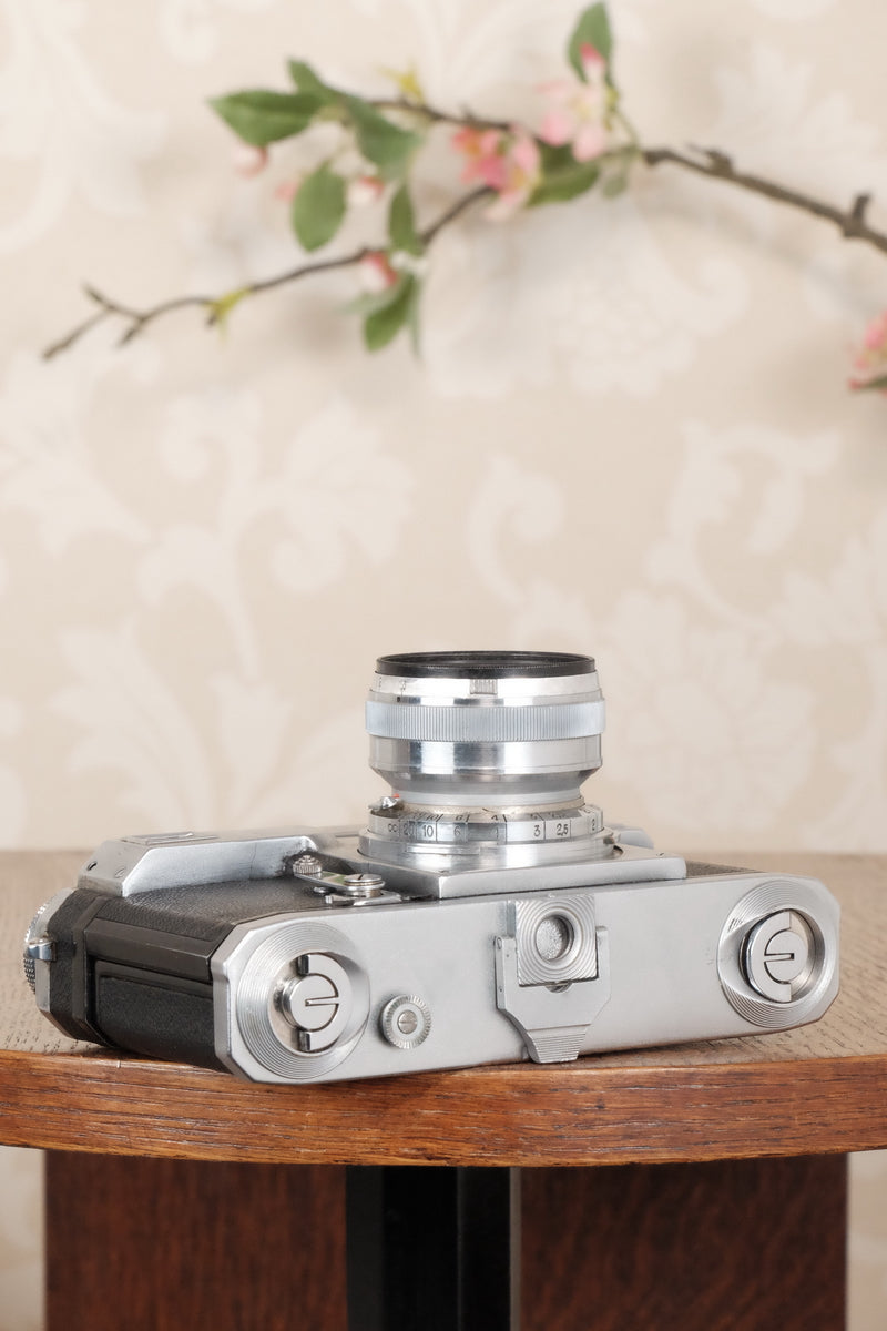 1940 Zeiss Ikon Contax with a 1.5/50mm T coated Sonnar. CLA'd, Freshly Serviced! - Zeiss-Ikon- Petrakla Classic Cameras