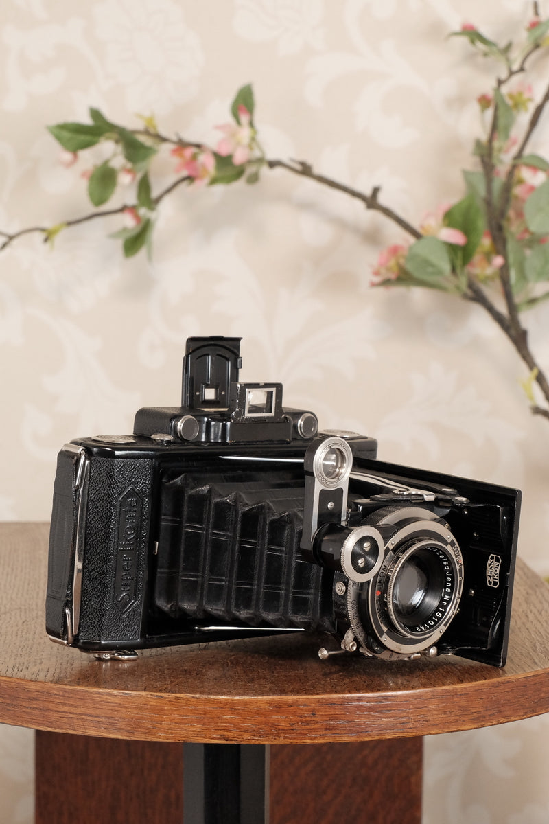 SUPERB! 1934 Zeiss Ikon Super Ikonta C, 6x9, Tessar lens, CLA'd, Freshly Serviced! - Zeiss-Ikon- Petrakla Classic Cameras
