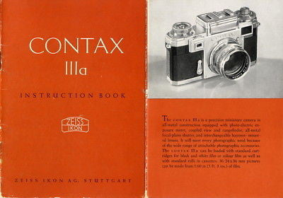 9 SUPERB Zeiss Ikon Contax I II III IIa IIIa manuals and much more, PDFs DOWNLOAD! - Zeiss-Ikon- Petrakla Classic Cameras