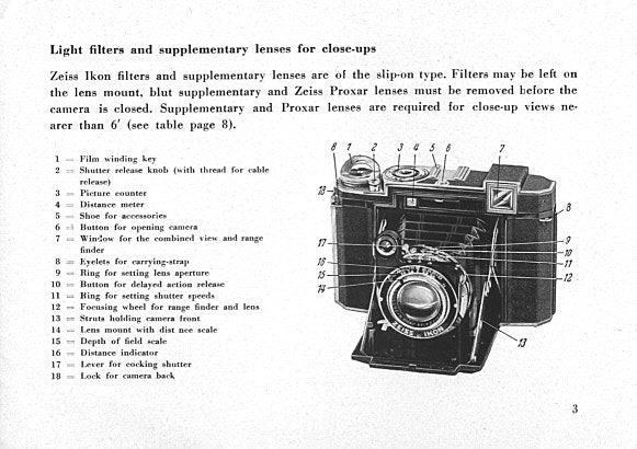 Super Ikonta I 2 1/4 x 2 1/4 manual - Zeiss-Ikon- Petrakla Classic Cameras