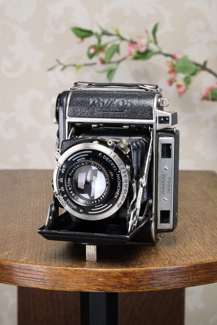 Excellent! 1939 PLAUBEL ROLL-OP! COUPLED RANGEFINDER CAMERA