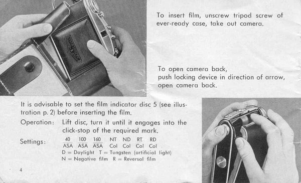 Agfa Isolette II, Directions for use. - Agfa- Petrakla Classic Cameras