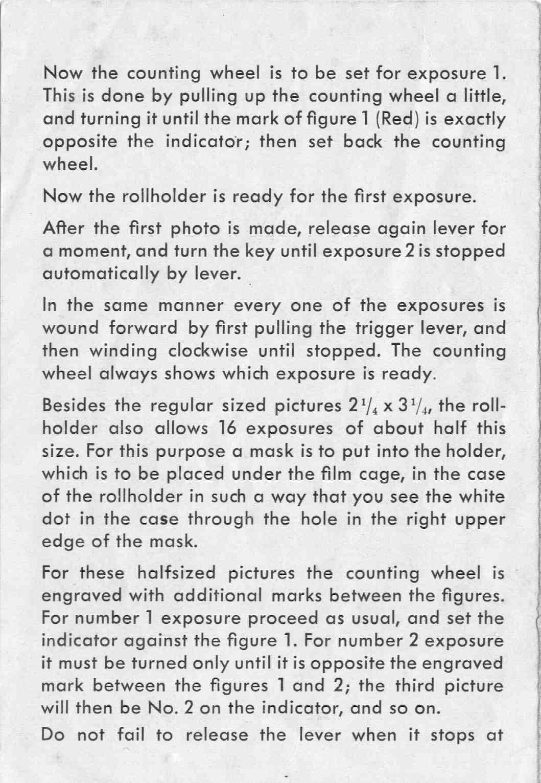 Plaubel Automatic Roll Holder, manual. - Plaubel- Petrakla Classic Cameras