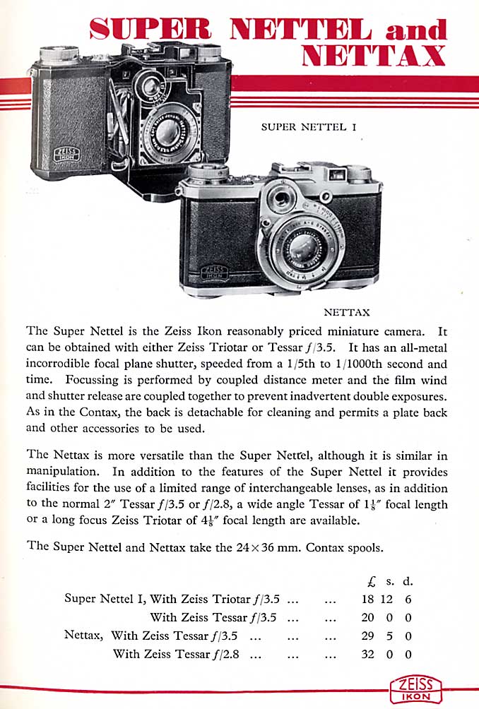 Zeiss-Ikon Super Nettel Ad (JPG) - Zeiss-Ikon- Petrakla Classic Cameras