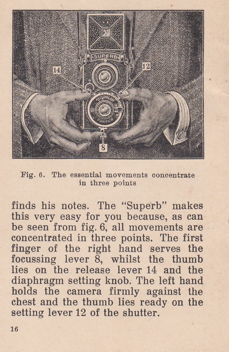 Voigtlander Superb Instruction book (original).