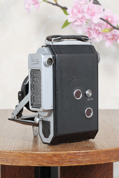 Rare! 1938 WELTA WELTUR, Medium format, Coupled Rangefinder Camera. CLA'd, Freshly serviced!