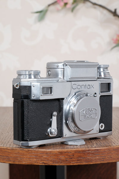 Near mint, 1939 Zeiss Ikon Contax III body, CLA'd, Freshly Serviced!