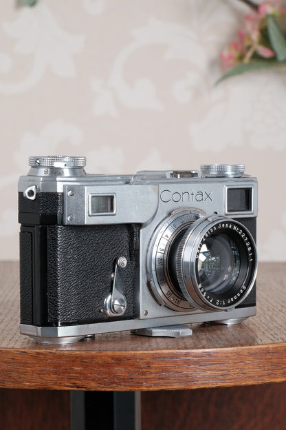 Superb! 1938 Zeiss Ikon Contax II Body and 50mm Zeiss Sonnar lens, CLA'd, Freshly Serviced!