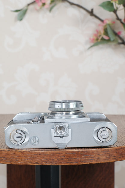 Superb! 1938 Zeiss Ikon Contax II Body and 50mm Zeiss Sonnar lens, CLA'd, Freshly Serviced!