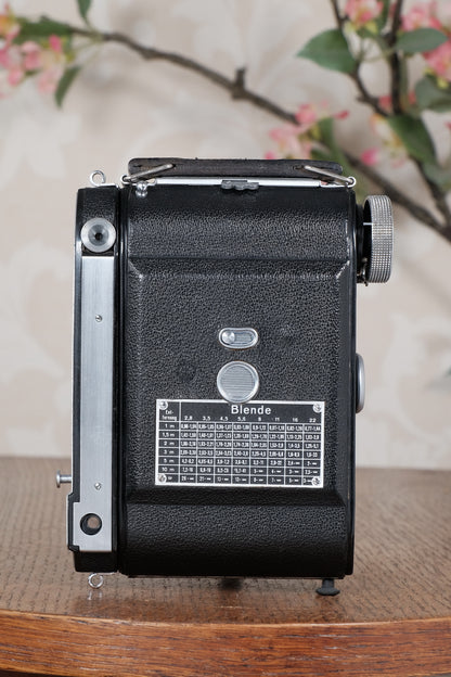 Rare! Near Mint 1938 Balda Baldaxette II, 6x6 Coupled Rangefinder camera, Tessar lens. Freshly Serviced!, CLA'd