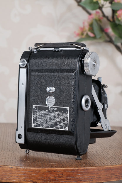 Rare! Near Mint 1938 Balda Baldaxette II, 6x6 Coupled Rangefinder camera, Tessar lens. Freshly Serviced!, CLA'd