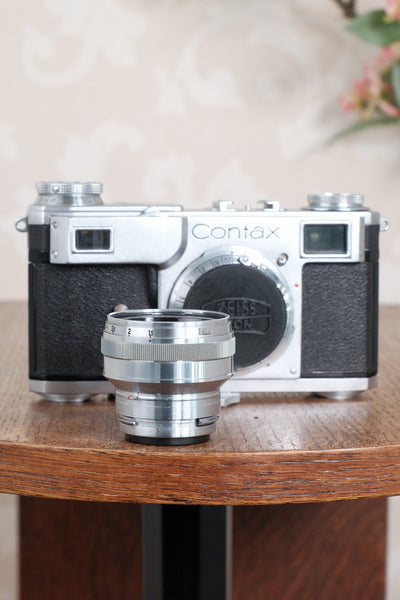 Near mint! 1939 Carl-Zeiss Jena  1.5/5cm (50mm). Sonnar Lens for Contax II & III Rangefinder cameras