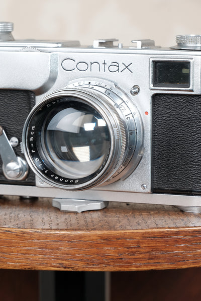 Near mint! 1939 Carl-Zeiss Jena  1.5/5cm (50mm). Sonnar Lens for Contax II & III Rangefinder cameras