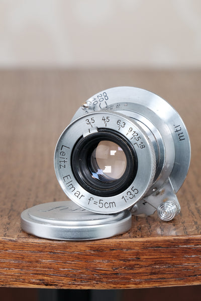 Superb Coated 1938 Leitz Elmar 3.5/50mm Elmar lens.