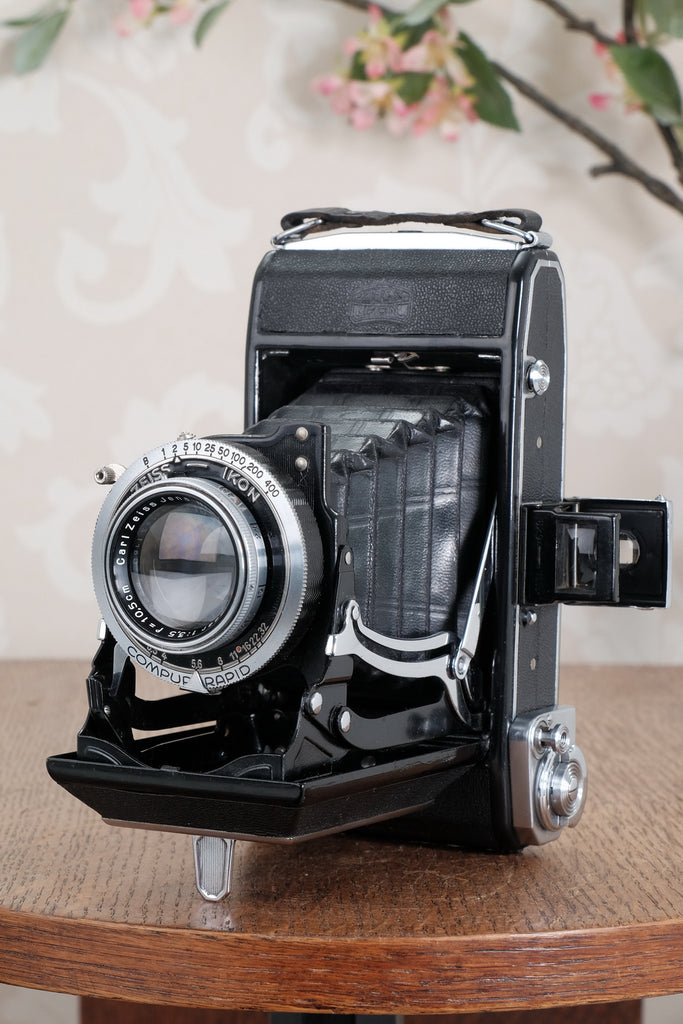 1938 6x9 Zeiss Ikon Ikonta with original Zeiss-Ikon paperwork and case, CLA'd, Freshly Serviced!