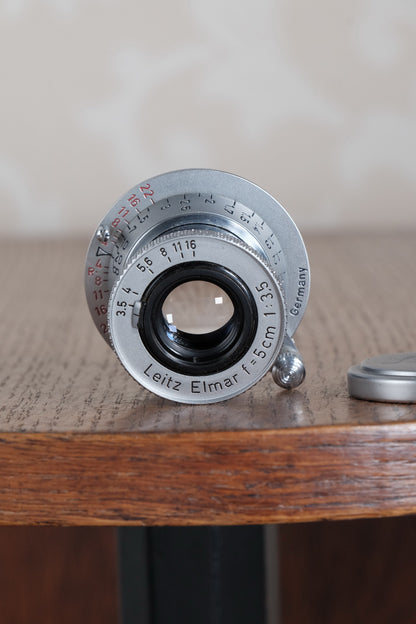 Near Mint! Red Scale Elmar - 3.5/50mm coated lens