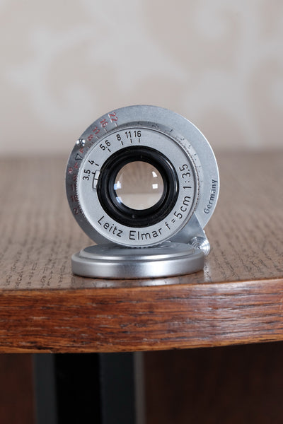 Near Mint! Red Scale Elmar - 3.5/50mm coated lens
