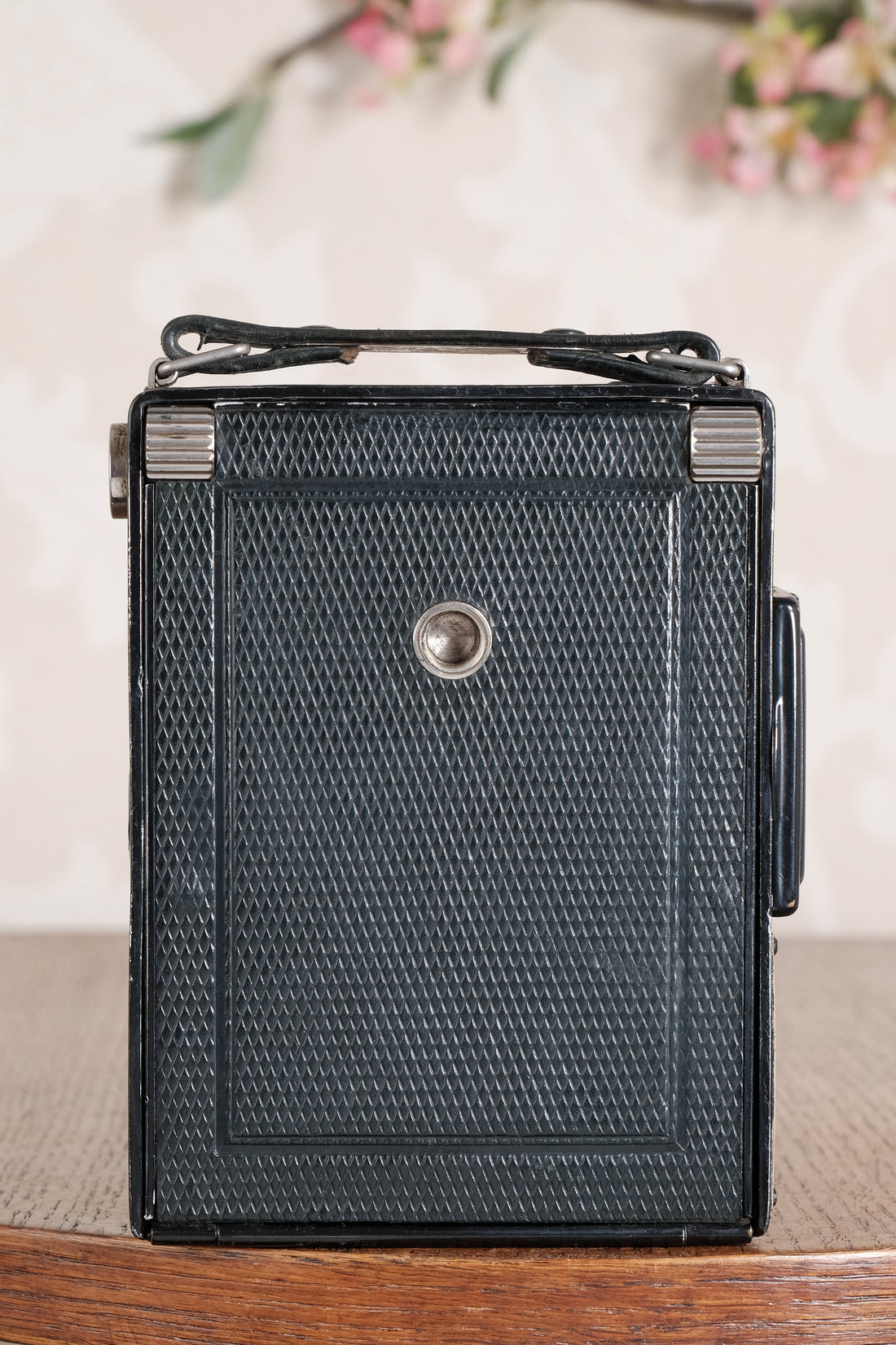 Rare Green Voigtlander 1934 Bergheil (DeLuxe) Camera with 120mm Heliar lens & leather case! Freshly serviced, CLA'd!